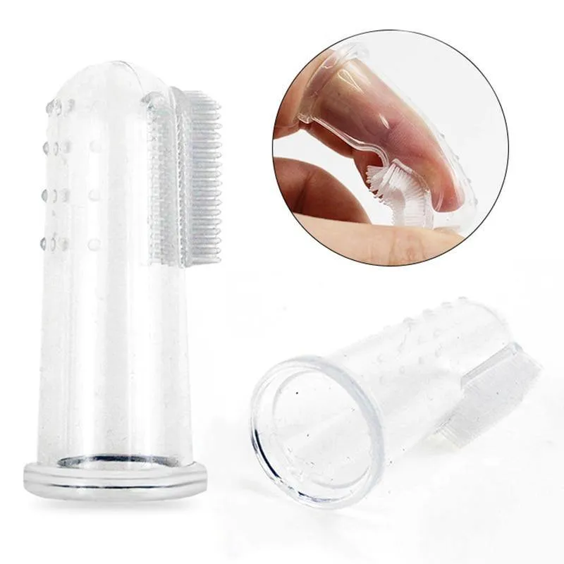 Ultra Soft Silicone Dog Cat Dental Care Cleaning Finger Toothbrush