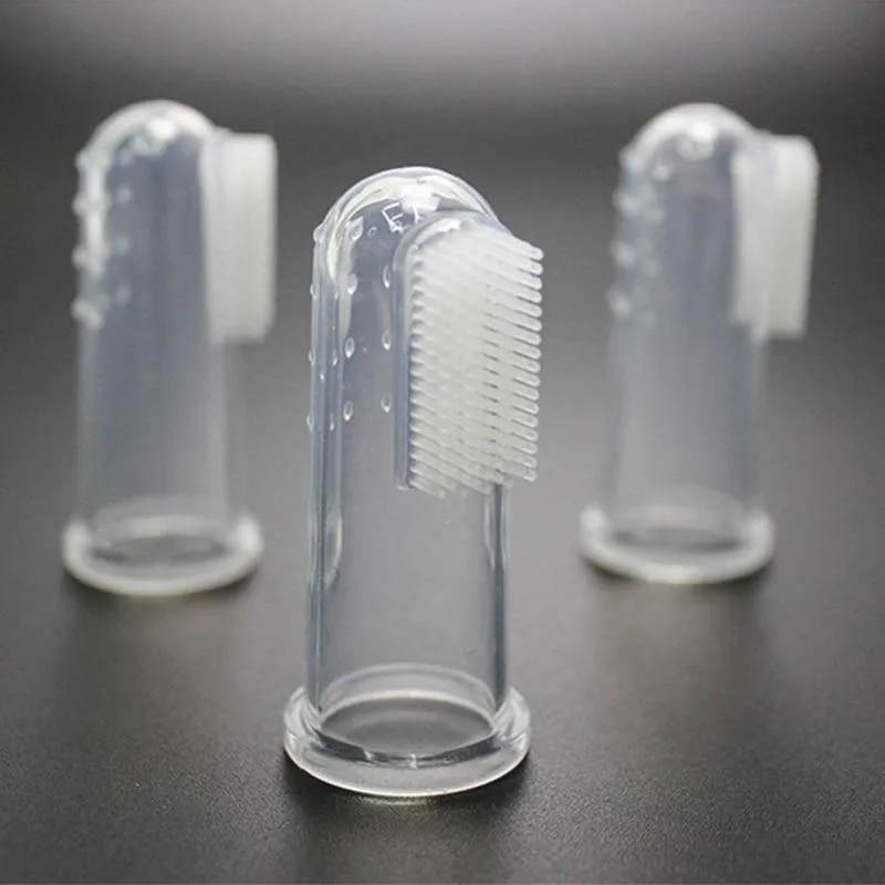 Ultra Soft Silicone Dog Cat Dental Care Cleaning Finger Toothbrush