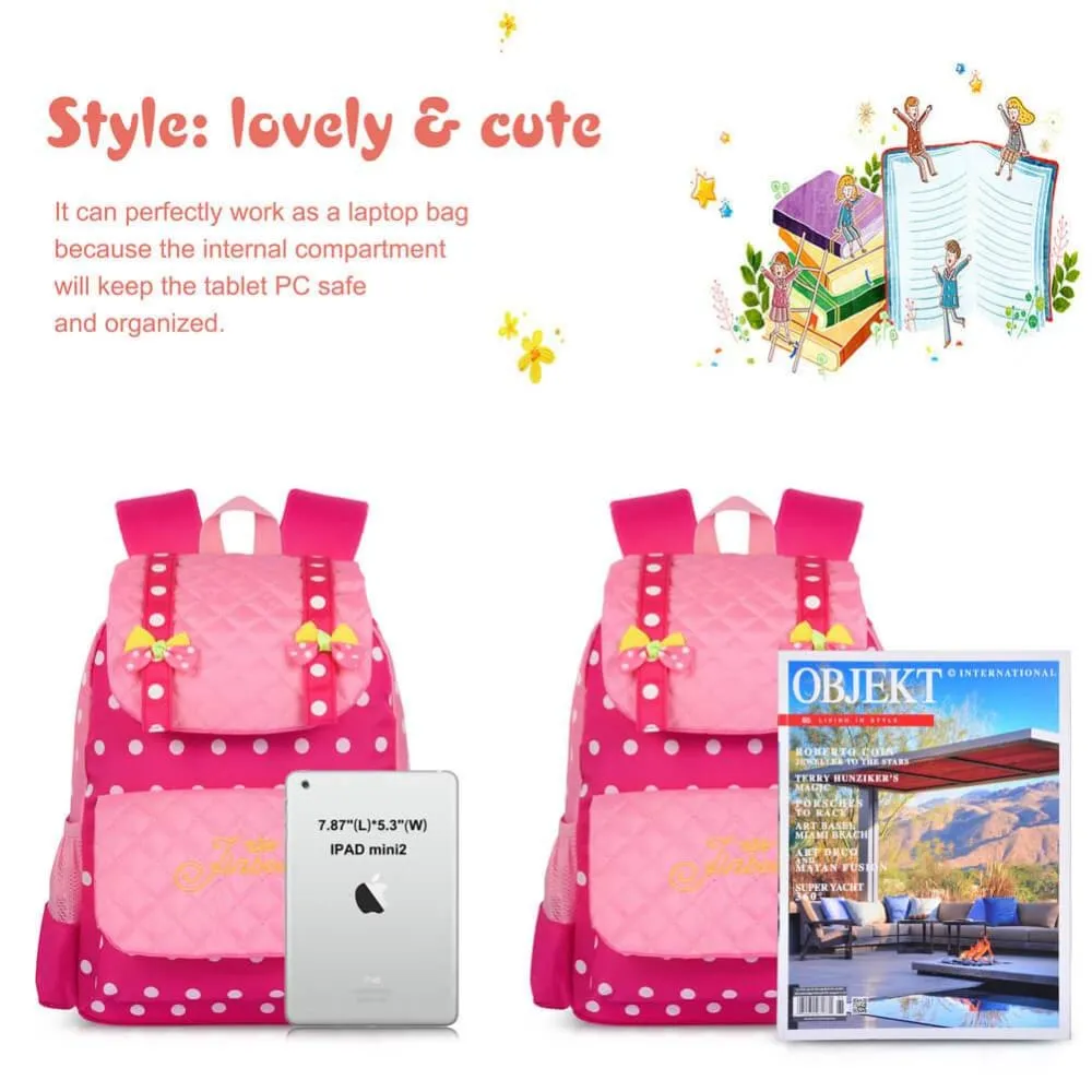 Vbiger Casual School Bag Nylon Shoulder Daypack Children School Backpacks for Teen Girls