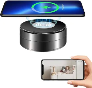 WiFi Video Recorder Real-Time Camera with Wireless Charger1080P HD,Motion Detection 160Viewing Angle Security Camera for Home Office Store(2.4/5Ghz)